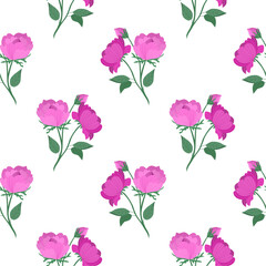 Flower vector seamless pattern illustration floral background 

