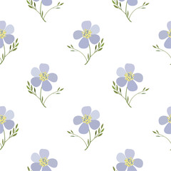 Flower vector seamless pattern illustration floral background 
