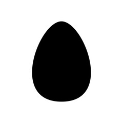 Black egg silhouette