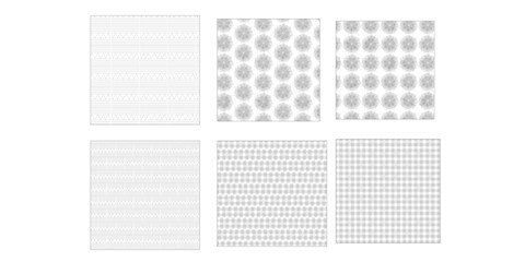 A collection of various patterns and designs on a white background