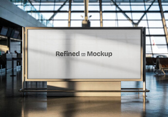 Horizontal Airport Banner Mockup