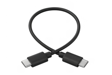Black data transfer usb-c cable a connectivity concept