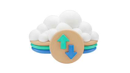Cloud Storage Upload and Download Icon