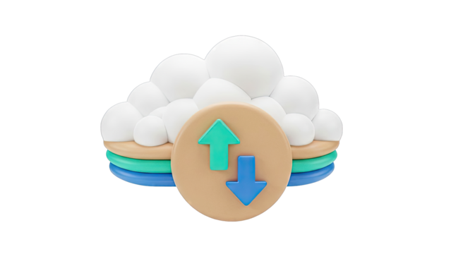 Cloud Storage Upload and Download Icon - Powered by Adobe