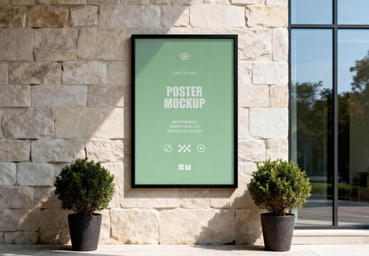 Light Wall Poster Mockup