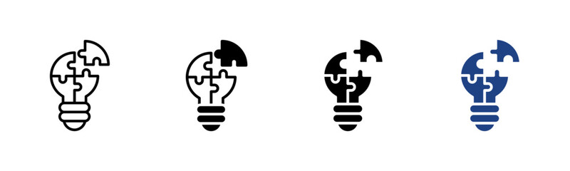 Strategy icon set multiple style collection