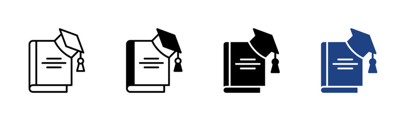 Education icon set multiple style collection