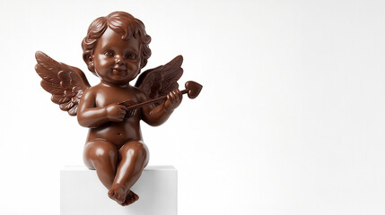 Chocolate Valentines Cupid, food art, conceptual food