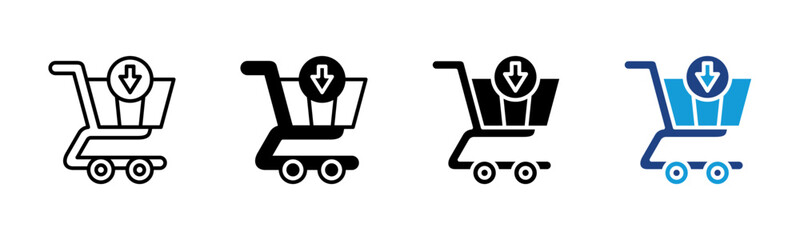 Consumption icon set multiple style collection