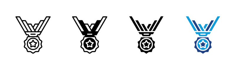 Award icon set multiple style collection