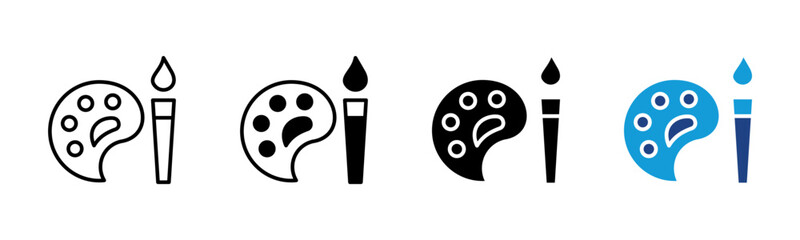 Creation icon set multiple style collection