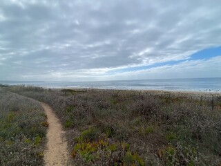 path to the sea Along the Atlantic Ocean in Nazar&eacute;, Portugal
