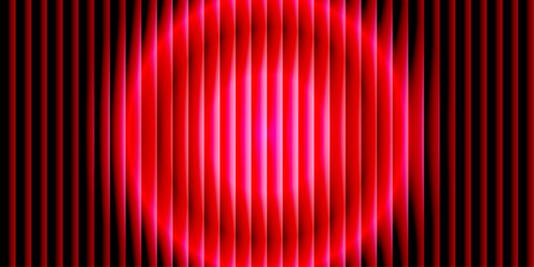 Vibrant circular gradient pattern with ribbed fractal glass texture effect blending teal deep red colors. Minimalistic and futuristic abstract background perfect for creative digital designs. 