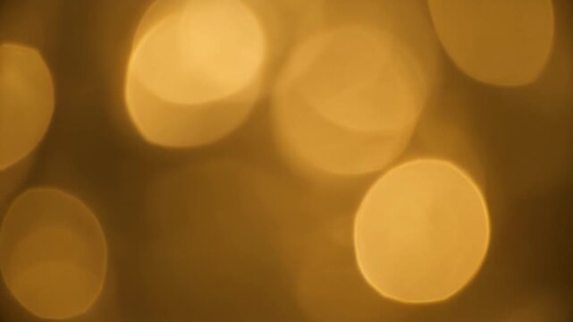 Golden Bokeh Lights Sequence For Video.