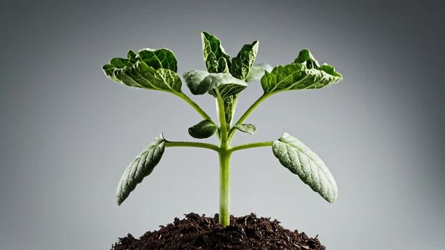 A young plant sprouting from rich soil, symbolizing growth and new beginnings