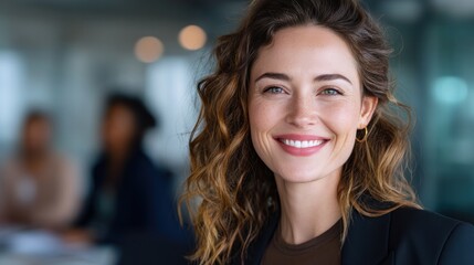 Fototapeta premium Smiling woman portrait