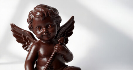 Chocolate Valentines Cupid, food art, conceptual food