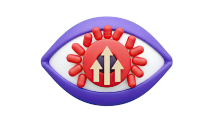 Eye Symbol with Upward Arrows and Pills