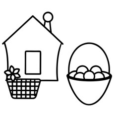 house in a basket