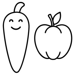 vector illustration of an apple