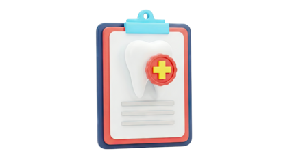 Dental Health Clipboard Icon