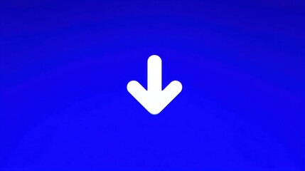 Bright blue background with a large downward arrow symbol, suggesting direction or action