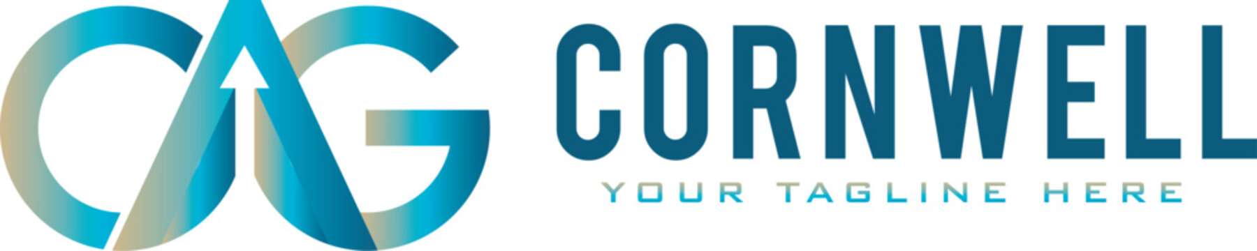 CGA vector logo design, Brand Identity design monogram