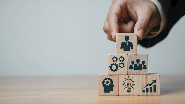 Business Strategy Blocks Concept