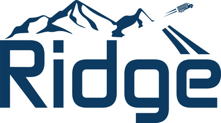 Blue Ridge Mountain Logo Icon Vector.