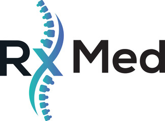 Letter RX Spine Logo icon vector Logo Design