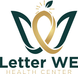 initial letter We leaf logo design