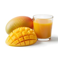 glass of orange juice and fruit