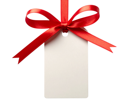 - Firefly_Plain gift tag with red ribbon front flat isolated transparent background photo PNG  (3) - Powered by Adobe