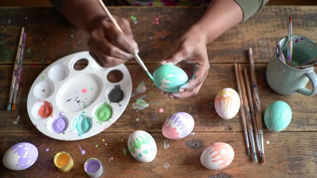 Easter Egg Painting - A Creative Celebration of Spring.