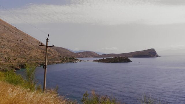 An Idyllic and Calm View of the Mediterranean Sea in Albania