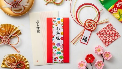Traditional japanese gifts and decorations for special occasions and celebrations