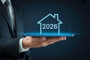 real estate concept on human hand