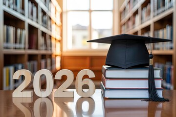 Education success concept with graduation cap 2026