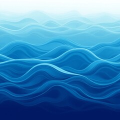 Fototapeta premium Abstract blue wave pattern with layered flowing lines and soft gradients. Modern ocean inspired background ideal for digital design, banners, presentations and wallpapers.