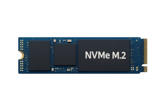 Nvme m.2 ssd computer storage memory on transparent background - Powered by Adobe