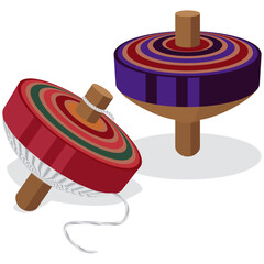 koma traditional game vector drawing.