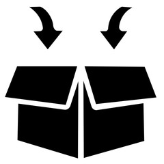 vector illustration of a black box icon on white