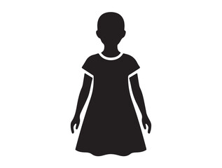 Center-Torso Reference Point of girl white background.