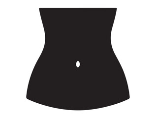 Center-Torso Reference Point of girl white background.