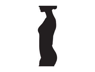  Torso Proportion in silhouette white background.