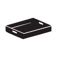 tray isolated on white background