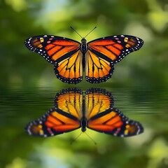 Fototapeta premium butterfly on flower