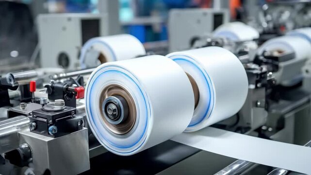 Medium shot of polypropylene shrink sleeves being smoothed onto promotional products emphasizing the flexibility and seamless fit of the labeling technique in an industrial