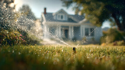 Drip irrigation tubing neatly secured along soil using stakes for stability