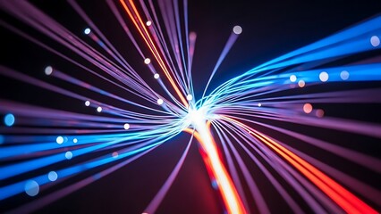 Abstract visualization of data streams and light trails